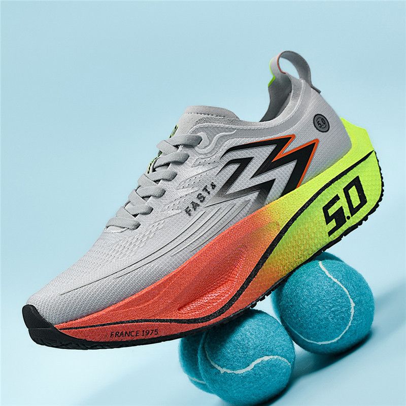 Men's Sports Shoes Cushioning Non-Slip Flat Wear Resistant Sneakers Mesh Breathable Platform Soft Running Shoes For Man_voghion.com