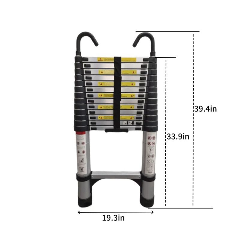 Of Aluminum Ladder With Foldable Telescopic Maximum S Capacity Non Slip Feet Ladder 300 Ladder Telescopic 4.1meter Hooks Pounds_voghion.com