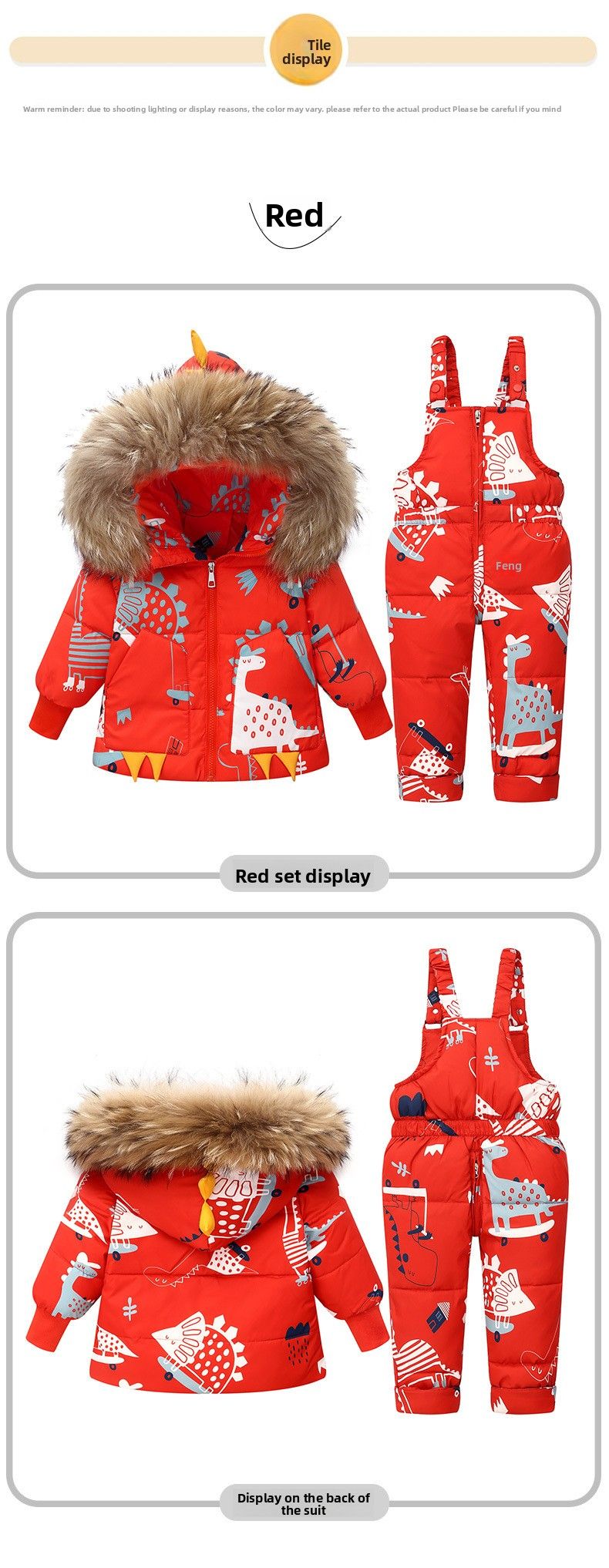 Piumino per bambini 2025, neonato, 1-5 anni, ragazzi e ragazze, nuovo set invernale in due pezzi, top + tuta_voghion.com