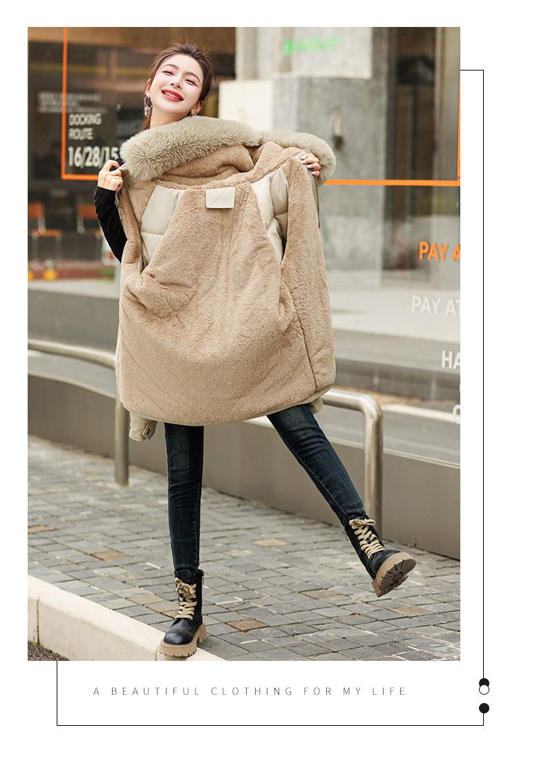 Gesteppte Parkajacke für Damen – Übergroßer Puffermantel mit Kapuze (Schwarz/Creme/Beige/Braun/Mint, M-XXL)_voghion.com