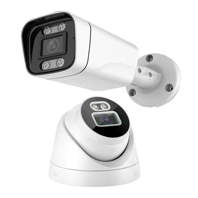 Full Color Night Vision With Audio POE Network Cable Electric Monitoring Set CCTV NVR HD Surveillance Camera_voghion.com