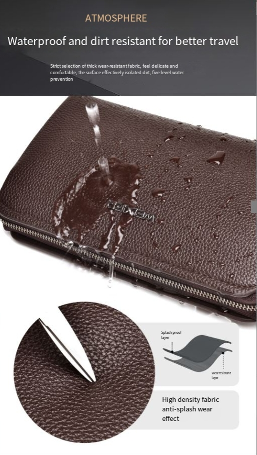 men's wallet New men's clutch bag High-end men's clutch bag Business solid color clutch bag for men_voghion.com