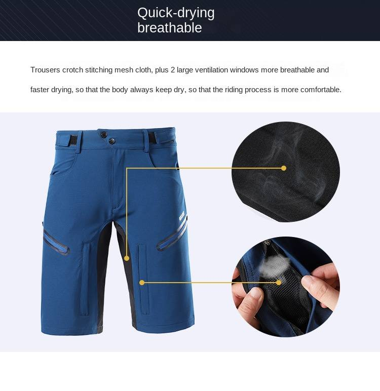 NOKO-ARSUXEO Casual Bergsklättringsshorts Terräng Mountainbike Professionell Cykling Andningsbara Svett Fempunktsshorts_voghion.com