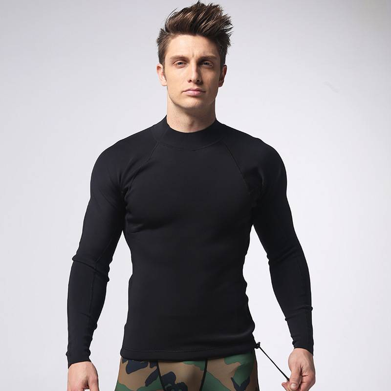 Herren 1,5MM Taucheranzug, Taucheroberteil, Surfoberteil, Taucheranzug, Badeanzug, Thermooberteil_voghion.com