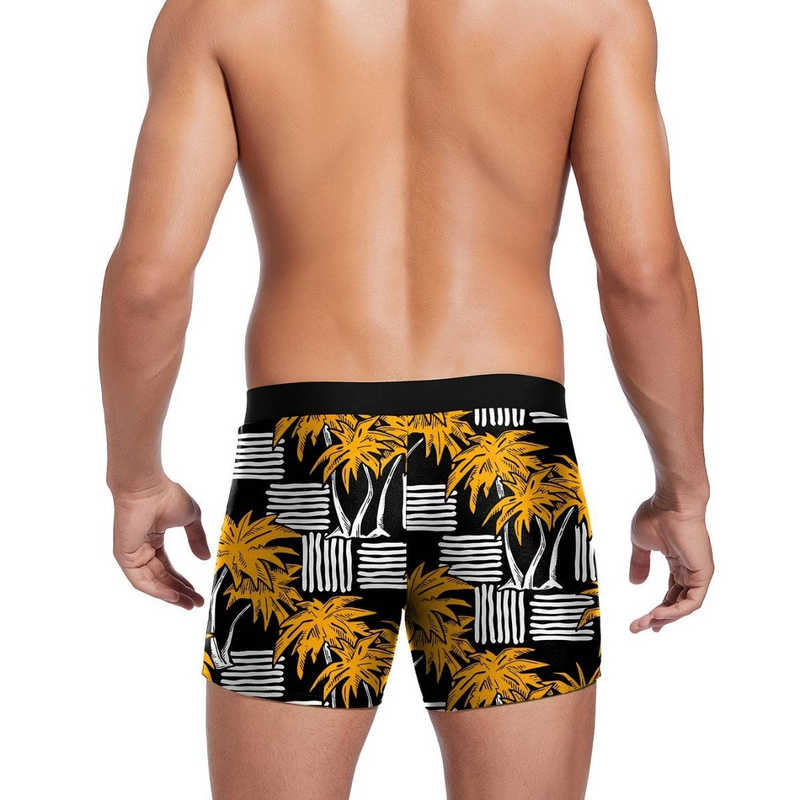 Men's Clothing Men's Boxer Briefs + Striped Squares + Prints, Simple, Can Be Used In The Water, Beach, Anti Exposure Tether Zipper, Spot_voghion.com