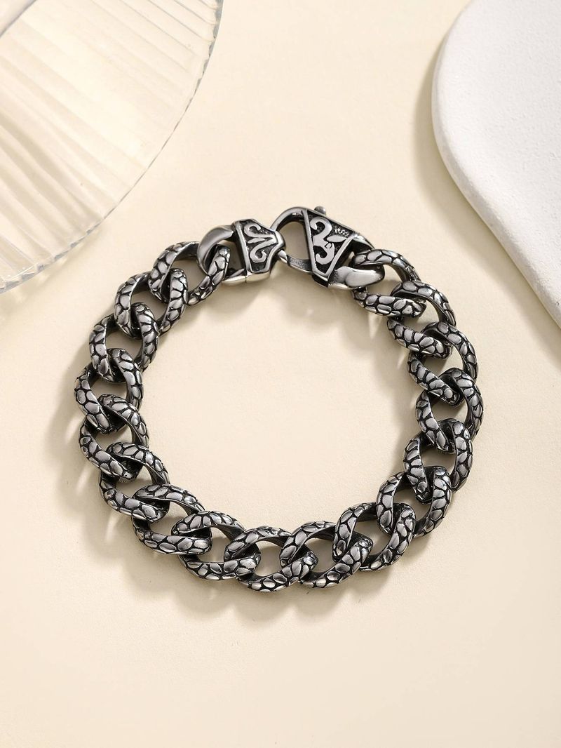 Style rétro européen et américain, style punk gothique, acier titane, tête de mort, style python, pour homme_voghion.com