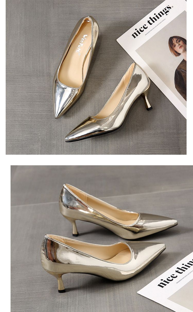 Large size 2022 autumn new pointed high-heeled women's fashion detail shoes_voghion.com