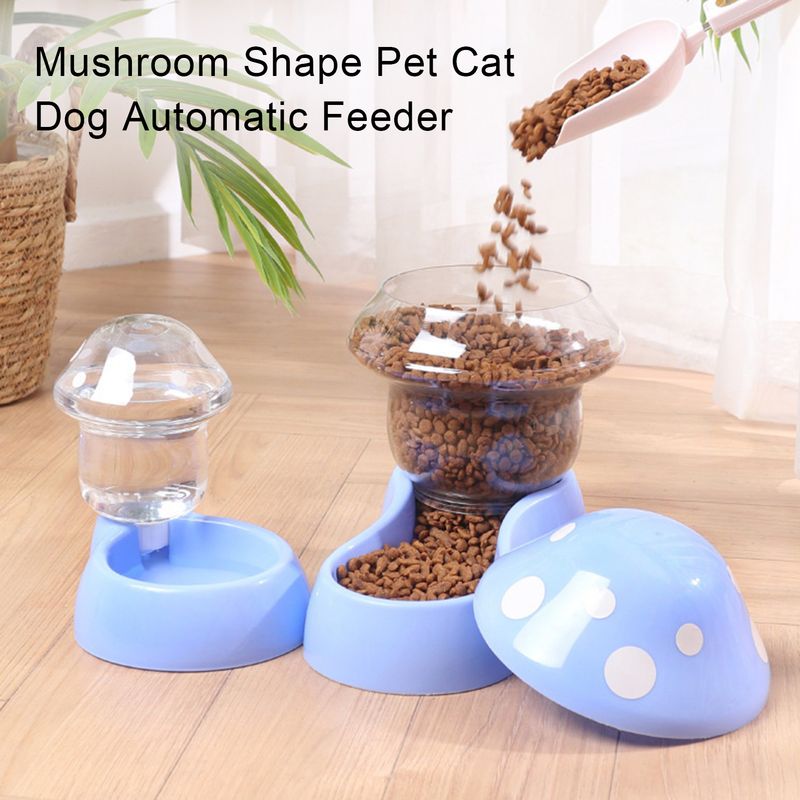 Guangying 1 Set Kat Water Feeder Auto Replenishment Grote Capaciteit Paddestoel Vorm Huisdier Hond Kat Water Voedsel Container Dierbenodigdheden_voghion.com
