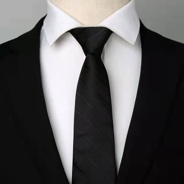 Abito casual da lavoro in stile britannico con cravatta a freccia larga 8 cm in tinta unita e accessori_voghion.com