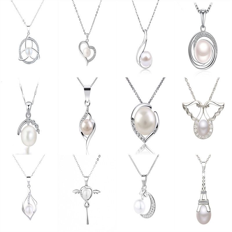Elegant Pearl Necklace For Women With Heart Pendant_voghion.com