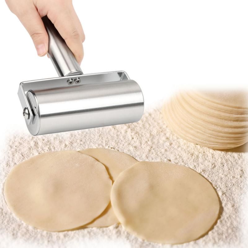 Roostevabast terasest taignarull saiake Pizza Fondant Bakers Rullmetallist köögitööriist taigna küpsetamiseks pitsaküpsiste küpsetustööriist_voghion.com