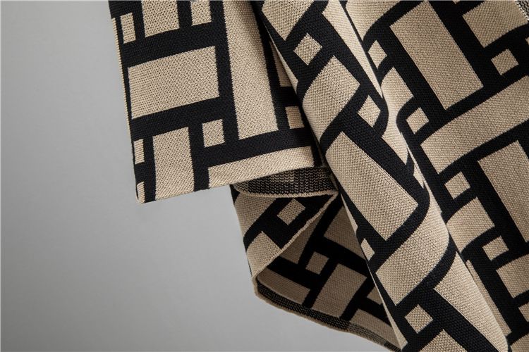 K New High-end Style Women's Cardigan Sweater Set, Fashionable Jacquard Three-piece Suit._voghion.com