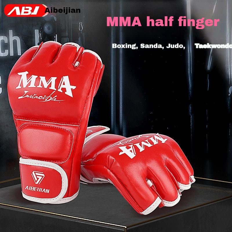 Tréninkové sanda pro dospělé a děti, MMA Muay Thai Combat, Boxovací pytle, Pánské a dámské boxerské rukavice s půl prsty, Boxerské rukavice_voghion.com