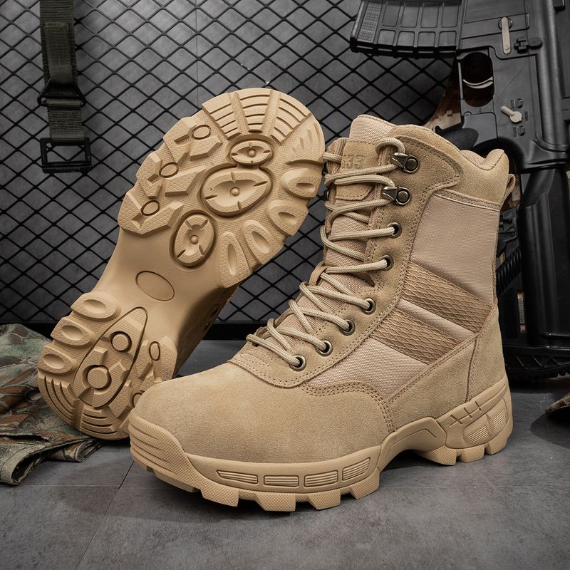 Combat Boots For Men, Outdoor Hiking And Mountaineering Boots For Men, Tactical Boots For Men, High Top Desert Boots For Men, Field Boots For Men_voghion.com