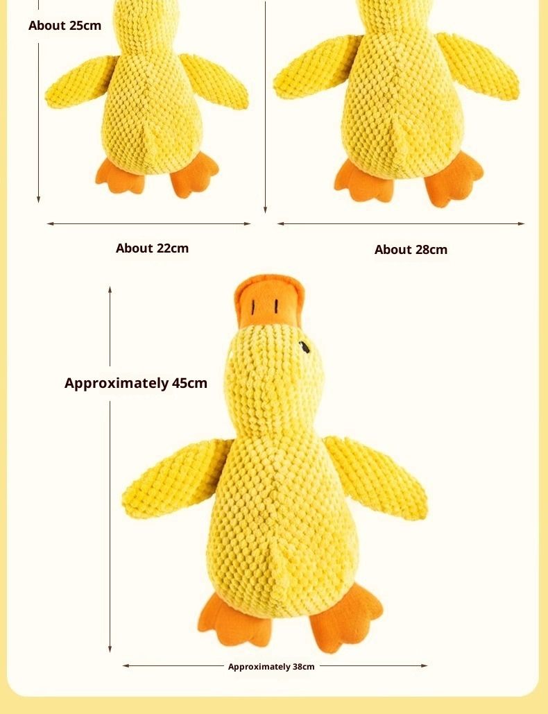 Pet Products Cat Self-Hi Duck Grinding Teeth Biting Sound Cartoon Duck Dog Interactive Plush Toy Accompanying Sleeping Duck_voghion.com