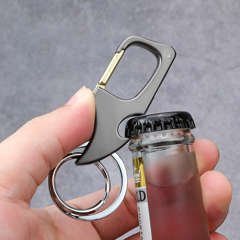 Shuosbai Key Chain Multifunctional Foldable Small Reusable with Mini Cutter Bottle Opener Gift Men Key Ring Hanging Pendant Daily Use_voghion.com