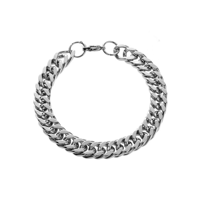 Titanium Steel Men's Cuban Bracelet NK Trendy Hip-Hop Punk Niche Non-Fading Thick Cool_voghion.com