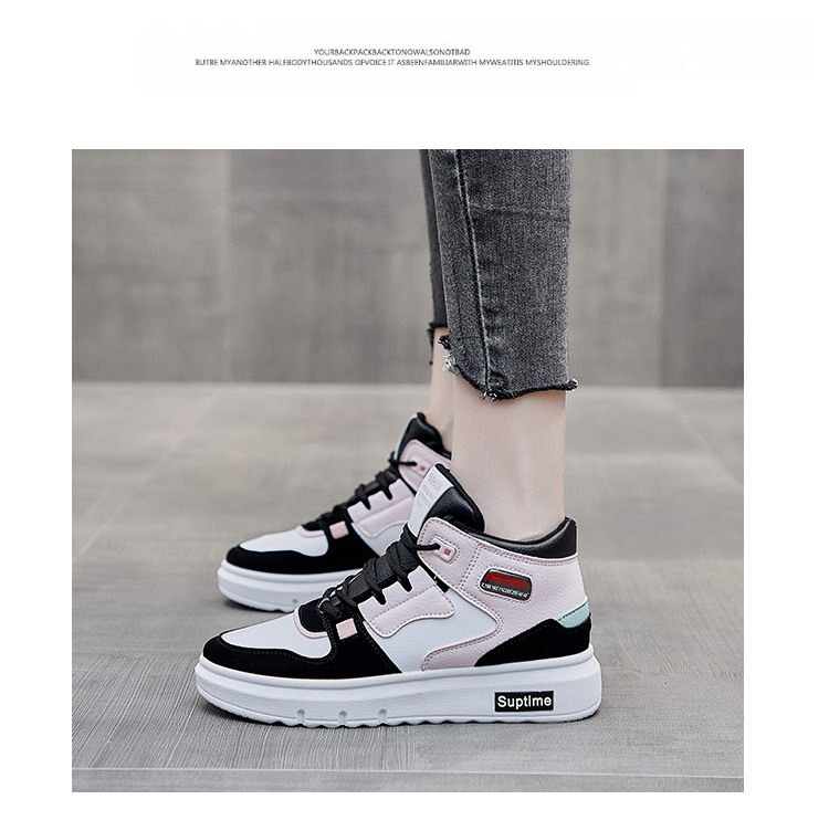 INS High Top Little White Shoes for Women 2023 Våren Nya koreanska studentstyrelsen Skor för kvinnor Tjock sula Matsuke Casual_voghion.com