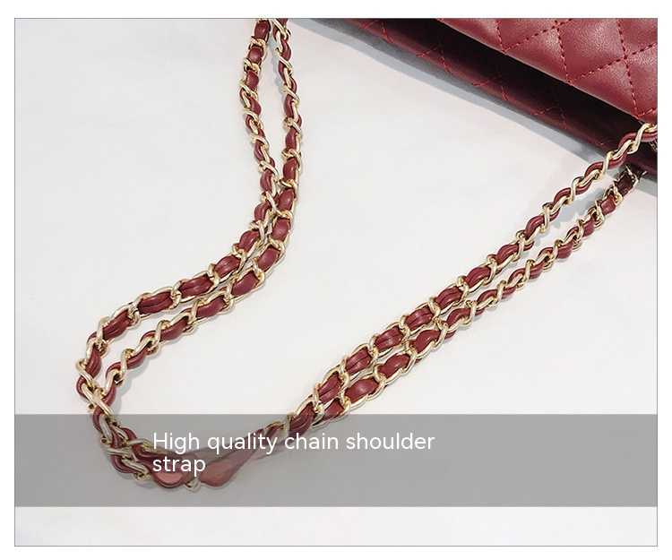 Big Bag Women's 2023 New Trendy Lingge Chain Bag Korean Version One Shoulder Crossbody Bag Fashion Embroidery Handbag_voghion.com