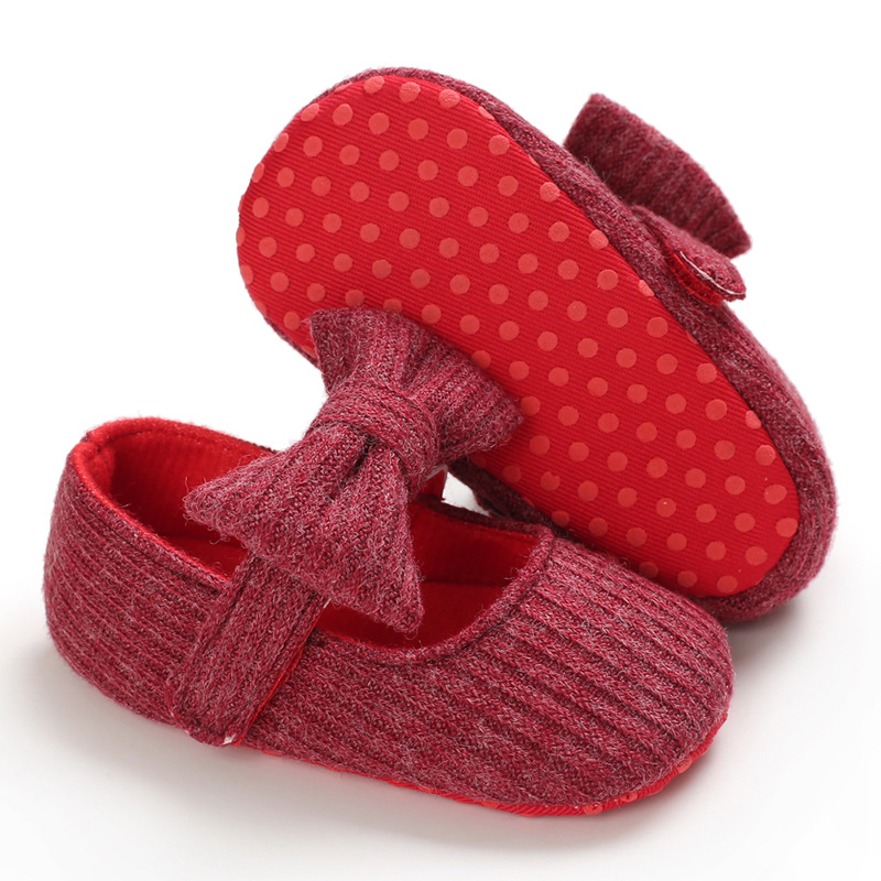 0-1 Joer aalt Puppelchersschong mat mëller Sohle gestrickte Puppelchersschong Joker Prinzessin_voghion.com