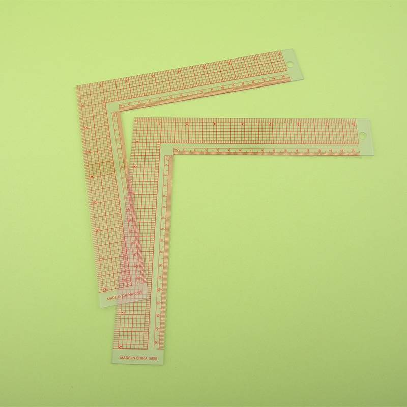 Clothing pattern ruler/cutting ruler 1pc built-in graduated L-type right-angle ruler_voghion.com