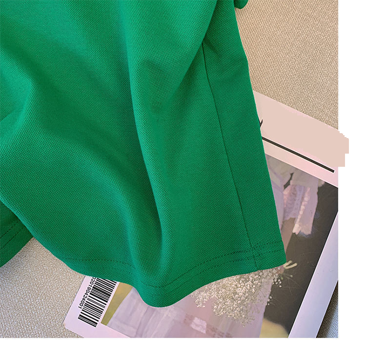 Damenbekleidung Große Nähte Kontrastfarbe Design lässiger Sportanzug Damen Sommer neue Mode lose kurzärmelige Shorts zweiteiliger Anzug_voghion.com