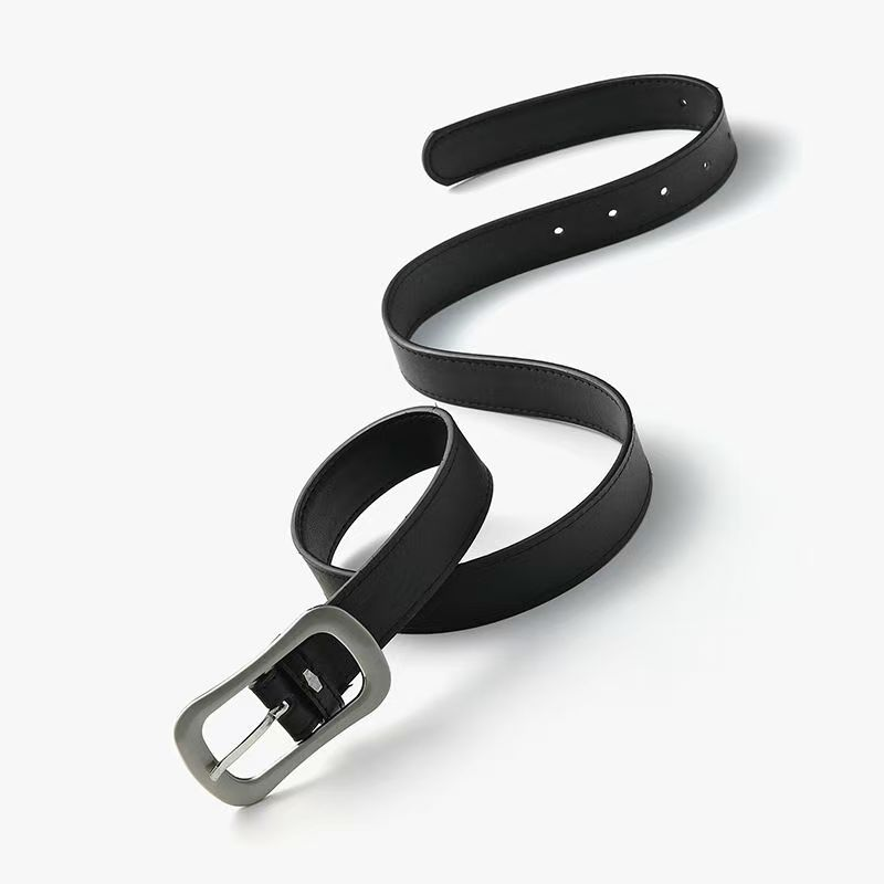 Xiaohongshu's Hot Style Japanse Gesp Retro Decoratieve Jeans Riem Voor Vrouwen Modieuze Eenvoudige Zwarte Riem Groothandel Voor Vrouwen_voghion.com