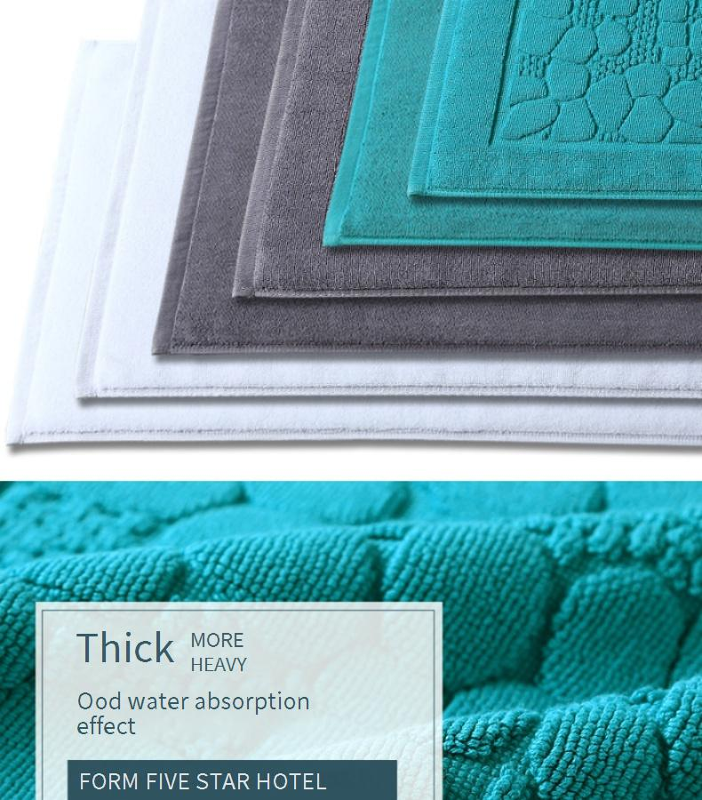 Cotton Bath Mat - Super Absorbent & Non-Slip, 100% Cotton Bathroom Rug, Lint-Free & Quick Dry, Hotel-Grade Luxury_voghion.com