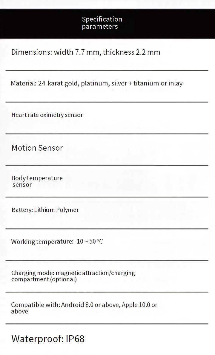 Rings Smart Temperature Ring Heart Rate Blood Oxygen Pressure Sleep Monitoring Step Counting Sports Smart Ring Smartring_voghion.com