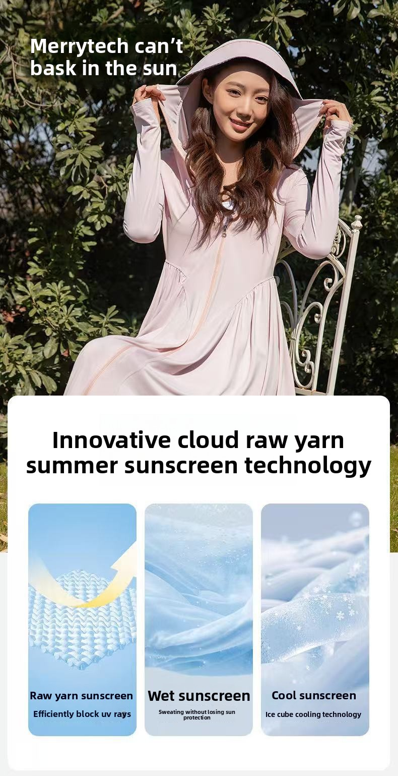 Women's UPF50+ Ice Silk Sun Protection Jacket - Long Sleeve Waist-Tie UV Coat With Full Body Coverage Lightweight Summer Sunwear_voghion.com