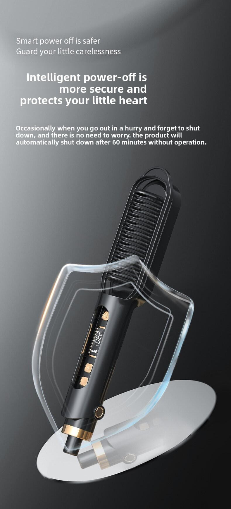 Piastra per capelli 2 in 1, spazzola e ferro arricciacapelli - Styling senza sforzo per le giornate pigre (delicato sui capelli, riscaldamento rapido con clip per una tenuta perfetta)_voghion.com