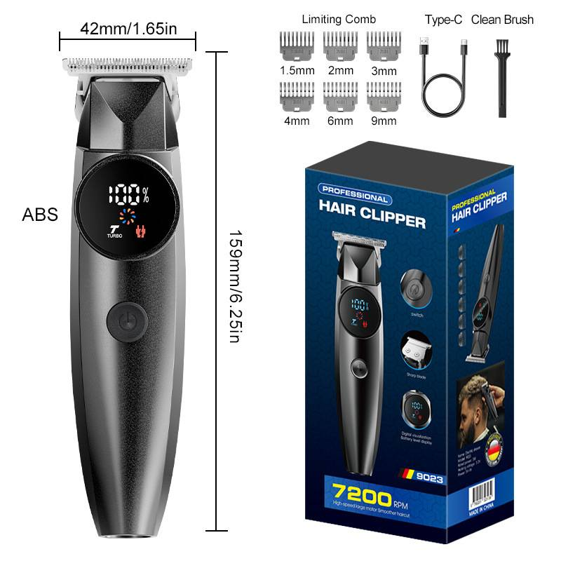 Professional Waterproof Cordless Hair Clipper For Men & Pets - Rechargeable Titanium Alloy Blade, Fast Charging, Low Noise, Home & Salon Use_voghion.com