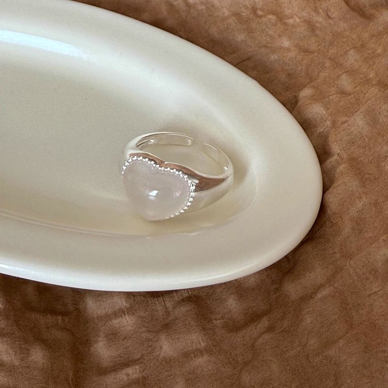 High-Value Elegant Niche Design Super Fairy Heart Light Luxury Versatile High-End Index Finger Ring Adjustable_voghion.com