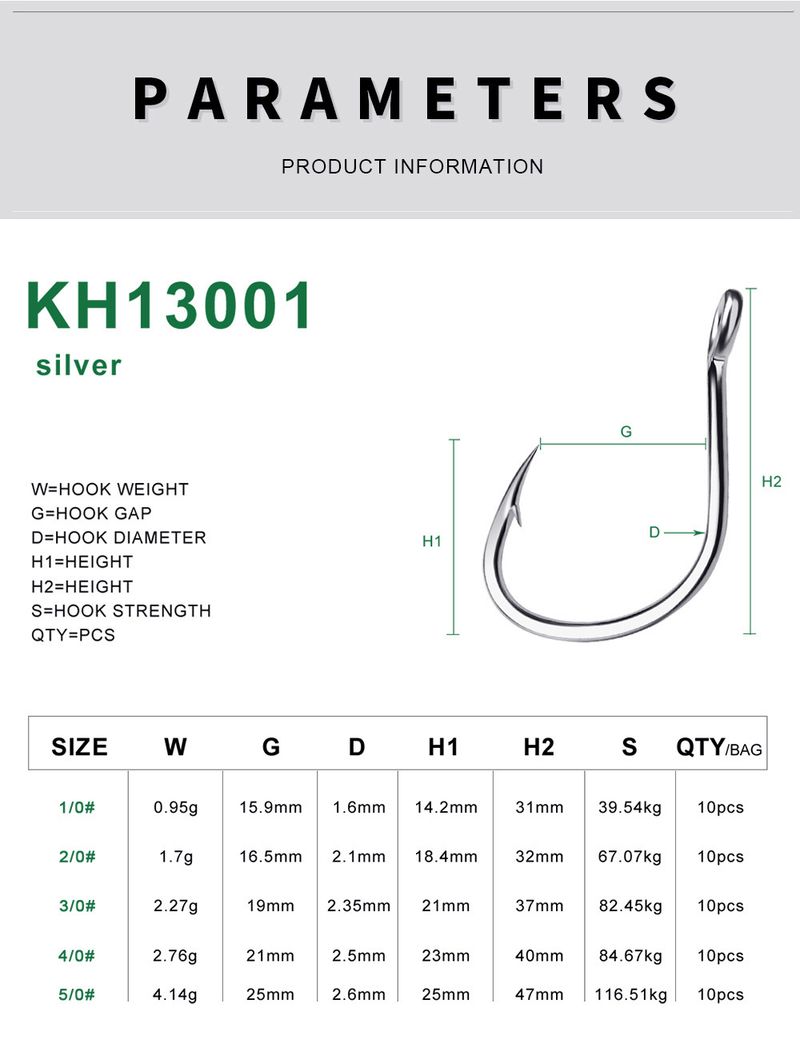Stacheldraht High Carbon Steel Single Sea Slow Jigging Hook Bootshaken mit Loch und Schlaufe Angelzubehör_voghion.com