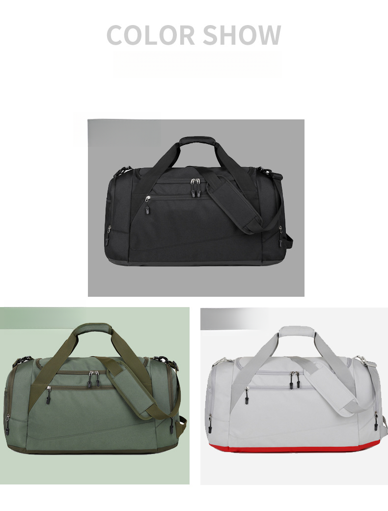 Sac de voyage avec compartiment à chaussures indépendant et séparation sèche et humide, sac de fitness, sac de voyage imprimé, sac de voyage d'affaires de courte distance_voghion.com