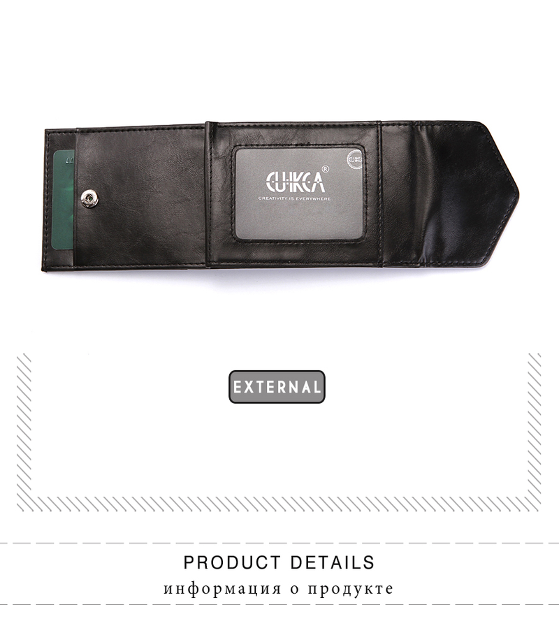 CUIKCA Moda Portafoglio RFID Donna Uomo Mini Portafoglio in pelle ultrasottile Portafoglio sottile Portamonete Porta carte di credito Porta carte di identità_voghion.com