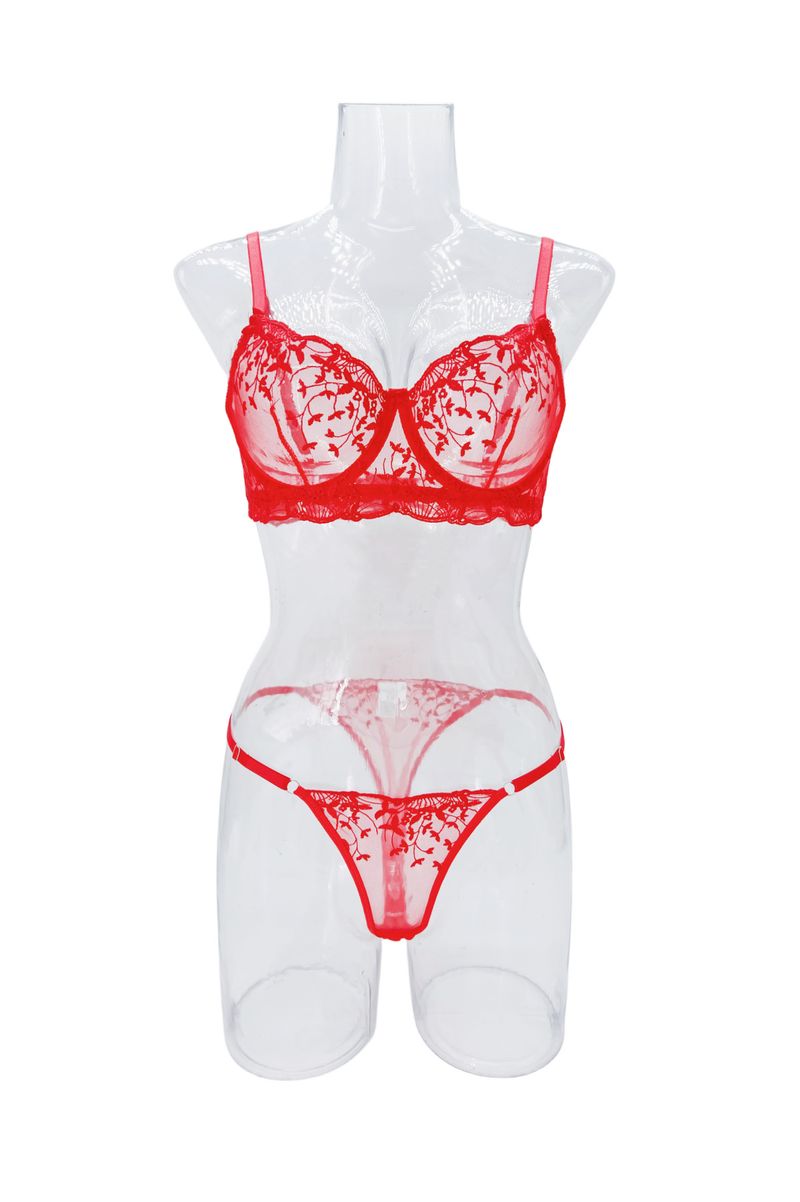 Kajiano Cross Border Foreign Trade Autumn New Mesh Embroidery Perspective Sexy Niche Design Emotional Fun Suit With Steel Ring_voghion.com