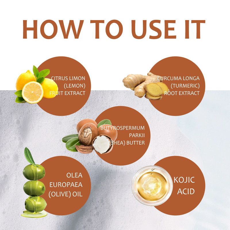 Ouhoe Lemon Turmeric Acid Soap Deep Cleanses Skin Brightening Whitening Exfoliating Moisturizing Bath And Face Soap_voghion.com