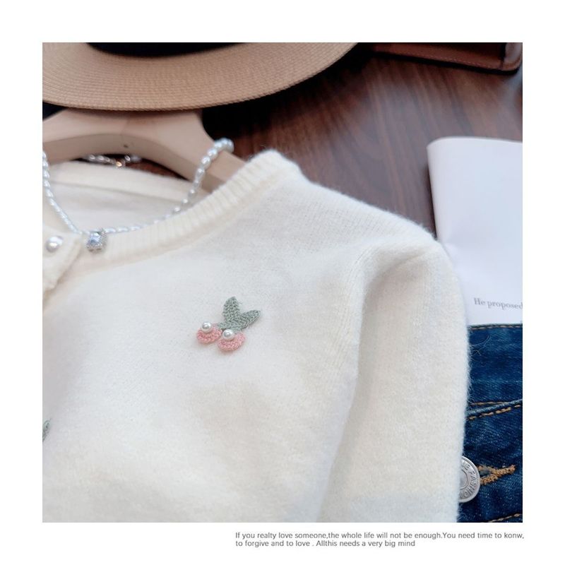 Knit Cardigan - Sweet & Soft Round Neck Open Front Sweater For Women, Lightweight & Versatile Spring Outfit_voghion.com