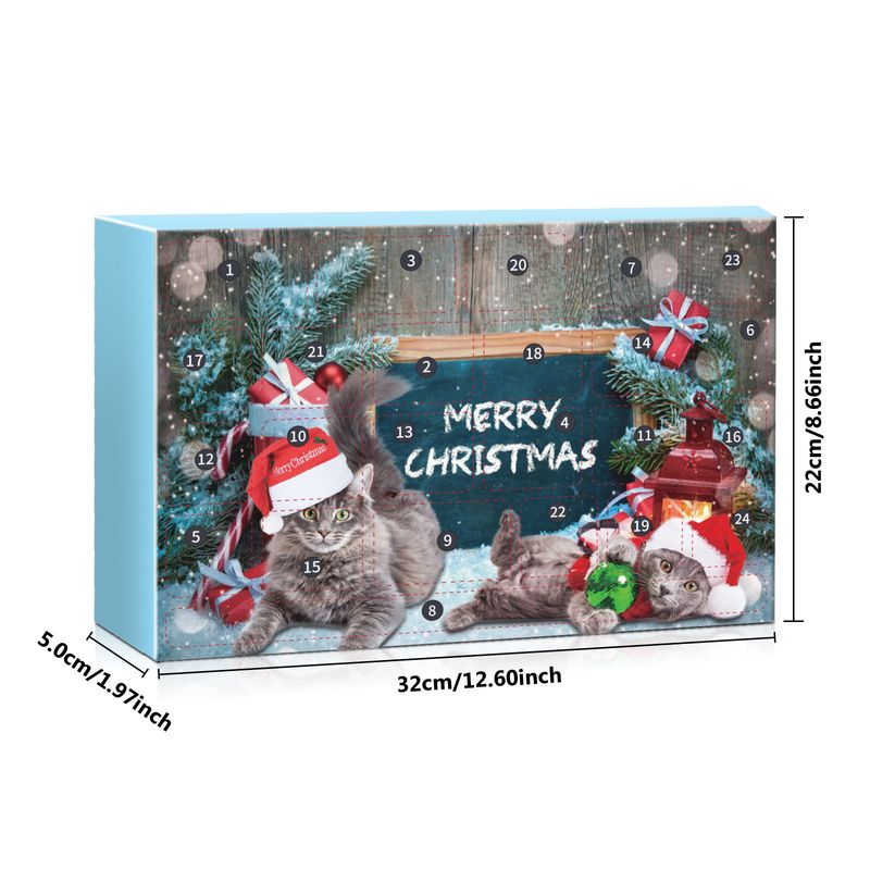 Cat Advent Calendar Christmas Countdown – 24-Day Holiday Surprise Box With Mini Cat Toys & Festive Treats, Purr-fect Gift For Cat Lovers_voghion.com