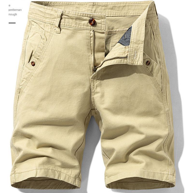 Shorts cargo masculinos de verão, estilo coreano, simples, leve e luxuoso, soltos e elásticos, 17351_voghion.com