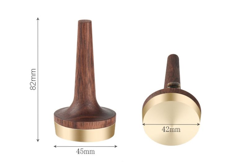 Espositore per anelli in legno di noce nero e ottone, porta anelli in legno massello, stile minimalista moderno_voghion.com