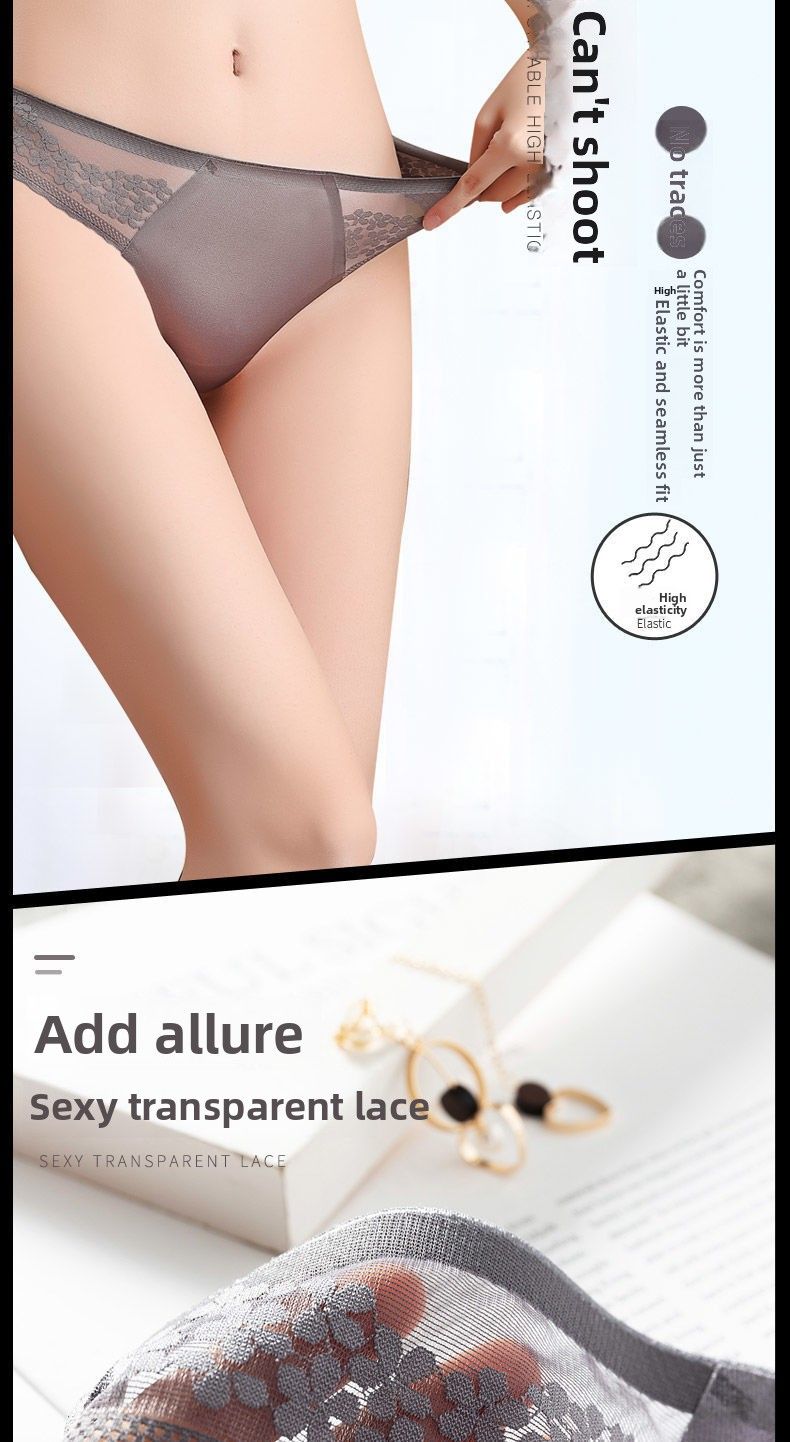 Mutandine perizoma antibatteriche senza cuciture in pizzo sexy da studentessa da donna_voghion.com