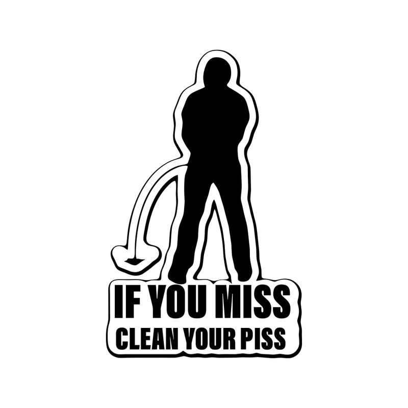 Creative removable frosted JS-N warning message PVC self-adhesive toilet decoration wall sticker_voghion.com