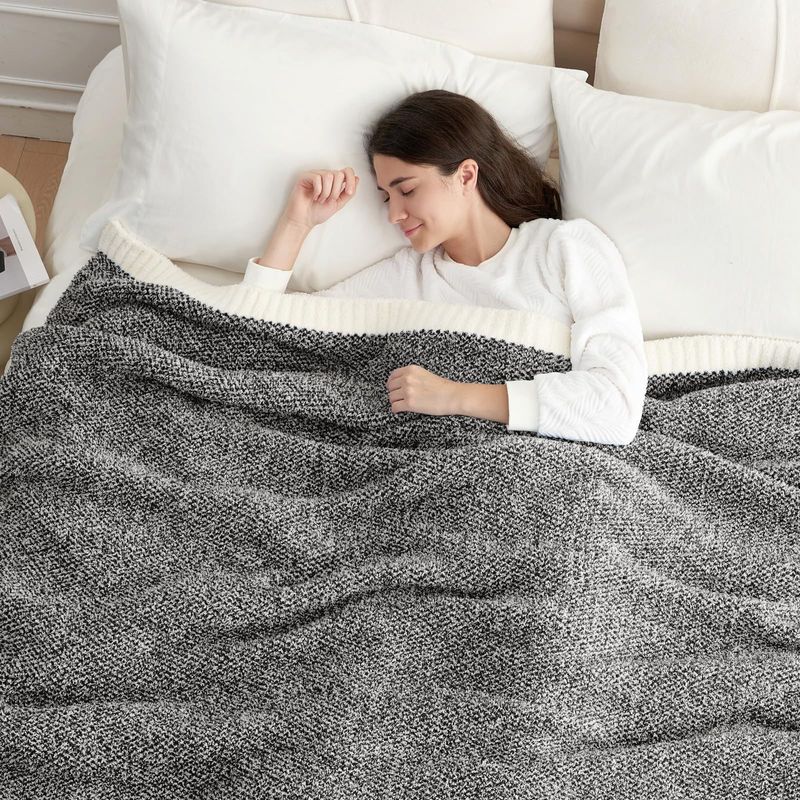 Sofa Blanket Super Soft Comfortable Warm Knitted Blanket Breathable Lightweight Fluffy Plush Blanket Bed And Sofa Travel Camping_voghion.com