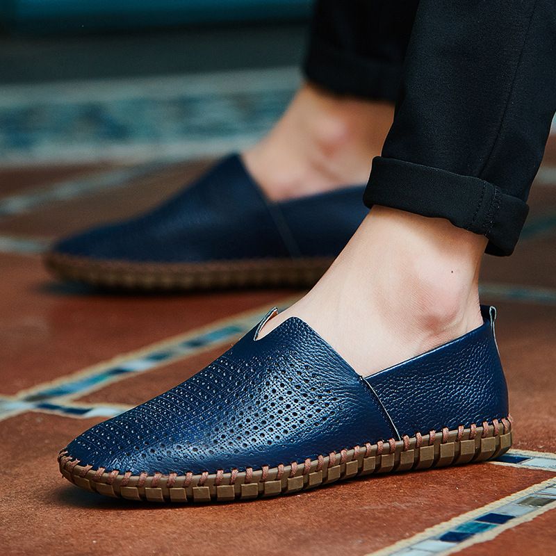 Frühling und Sommer Große Größe Heißer Verkauf Slip-On Britischen Stil Herren Leder Schuhe_voghion.com