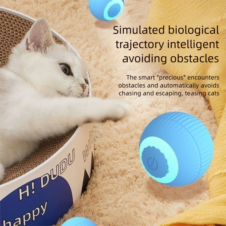Smart Teaser Kitten Cat Toy Boredom Relief Electric Automatic Magic Rolling Ball Rechargeable Companion_voghion.com