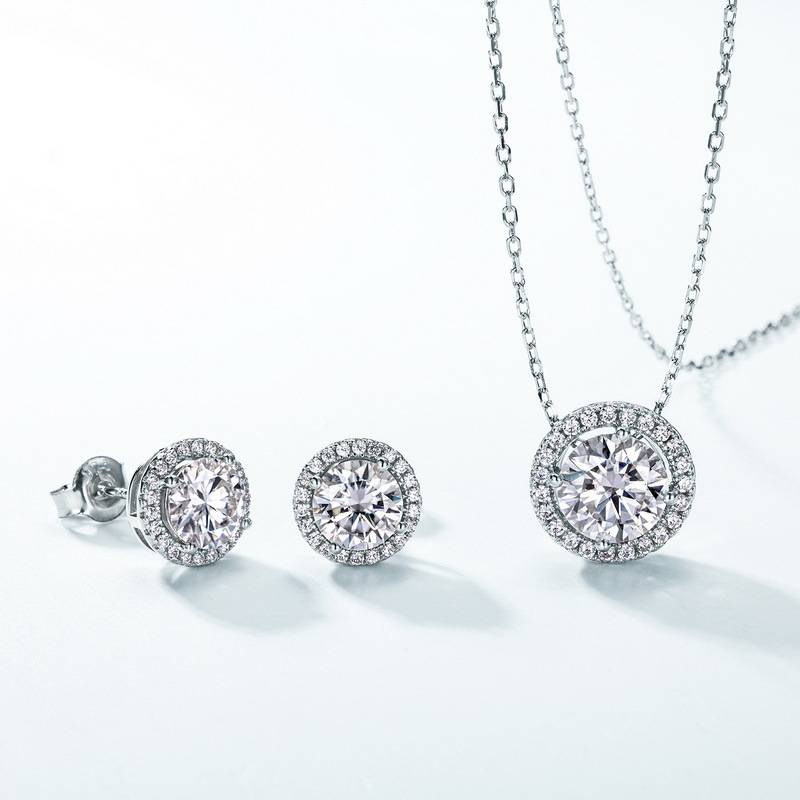 Semplici e abbaglianti orecchini in moissanite da 1 carati per uomo e donna, orecchini in argento S925 pieni di pietre preziose colorate_voghion.com