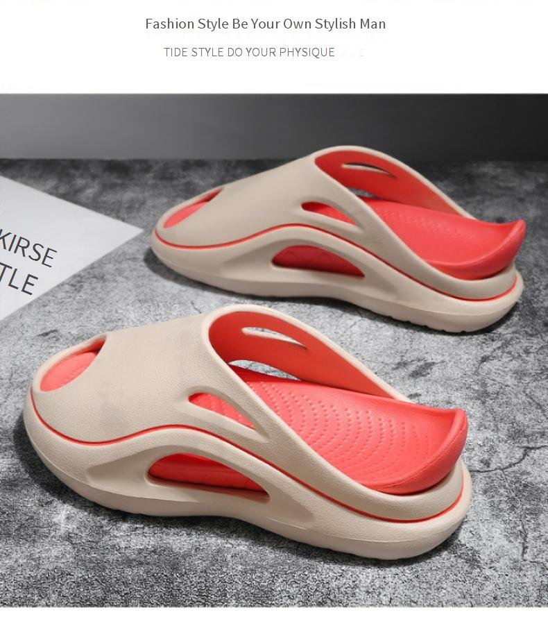 Couples Platform Sandals - Ultra Soft Memory Foam Slippers With Anti-Slip Sole Lightweight & Durable Beach Slides For Men & Women_voghion.com