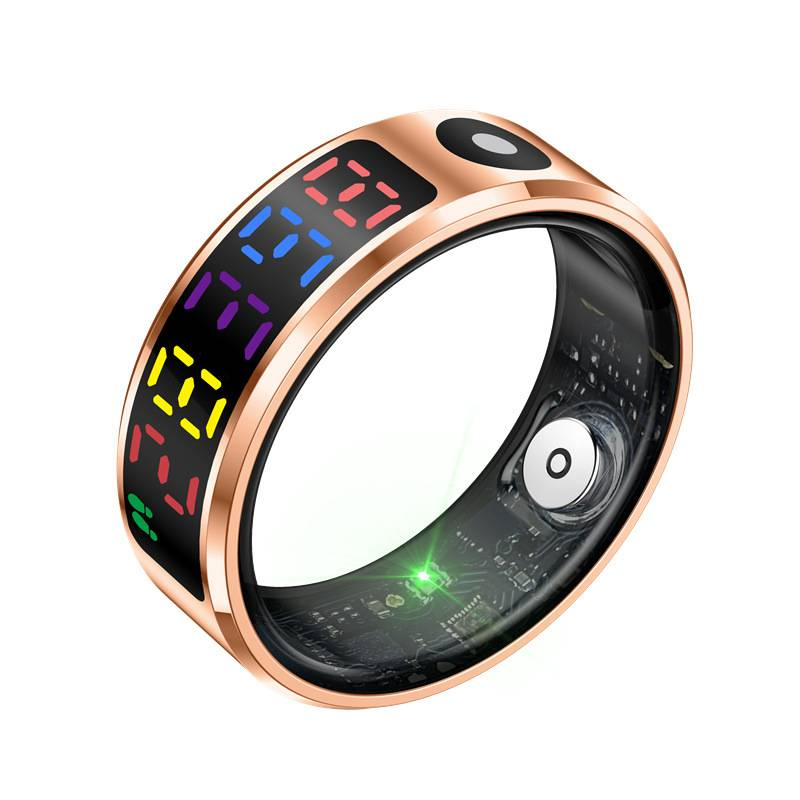 R12 Smart Ring Kleurenscherm Gezonde Ring Slaap Hartslag Bloedzuurstof Gezondheidsmonitoring Bluetooth_voghion.com